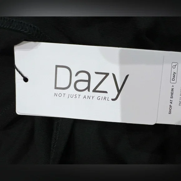 SHEIN Dazy Black Long Sleeve Wrap Women's Top - Picture 2 of 5